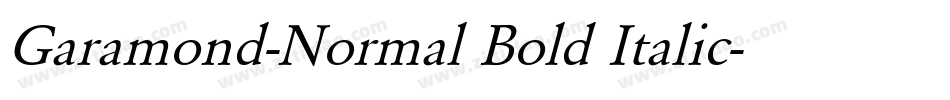Garamond-Normal Bold Italic字体转换